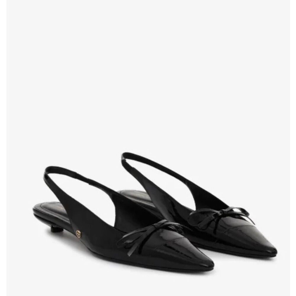 Anine Bing Zoey Slingback Heels in black Size 7